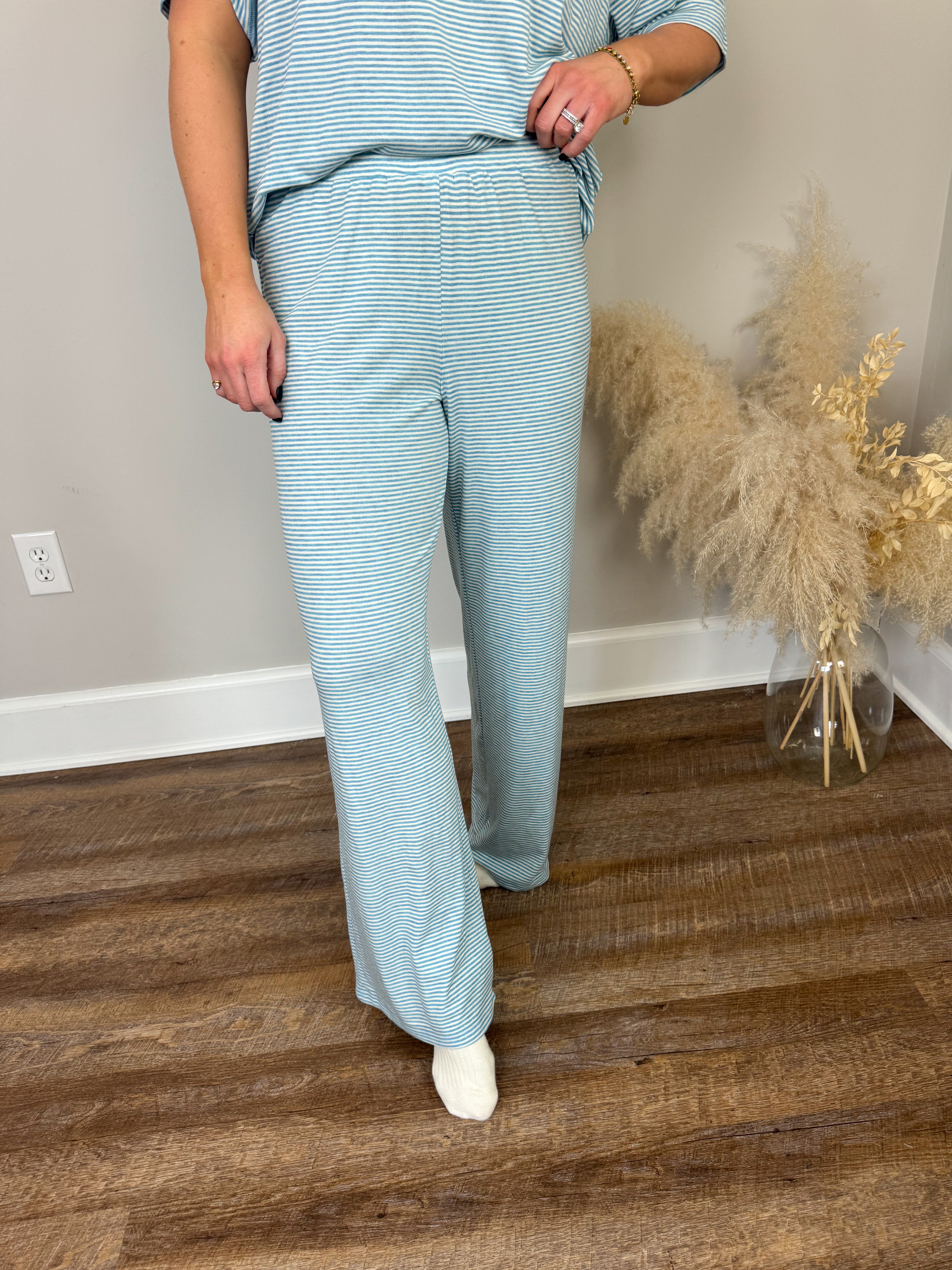Madi Striped Pants | Blue