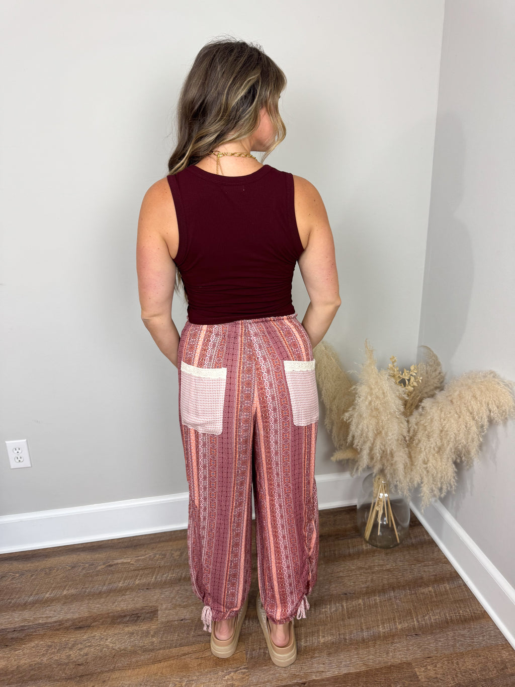 Clark Crop Tank Top | Dark Burgundy