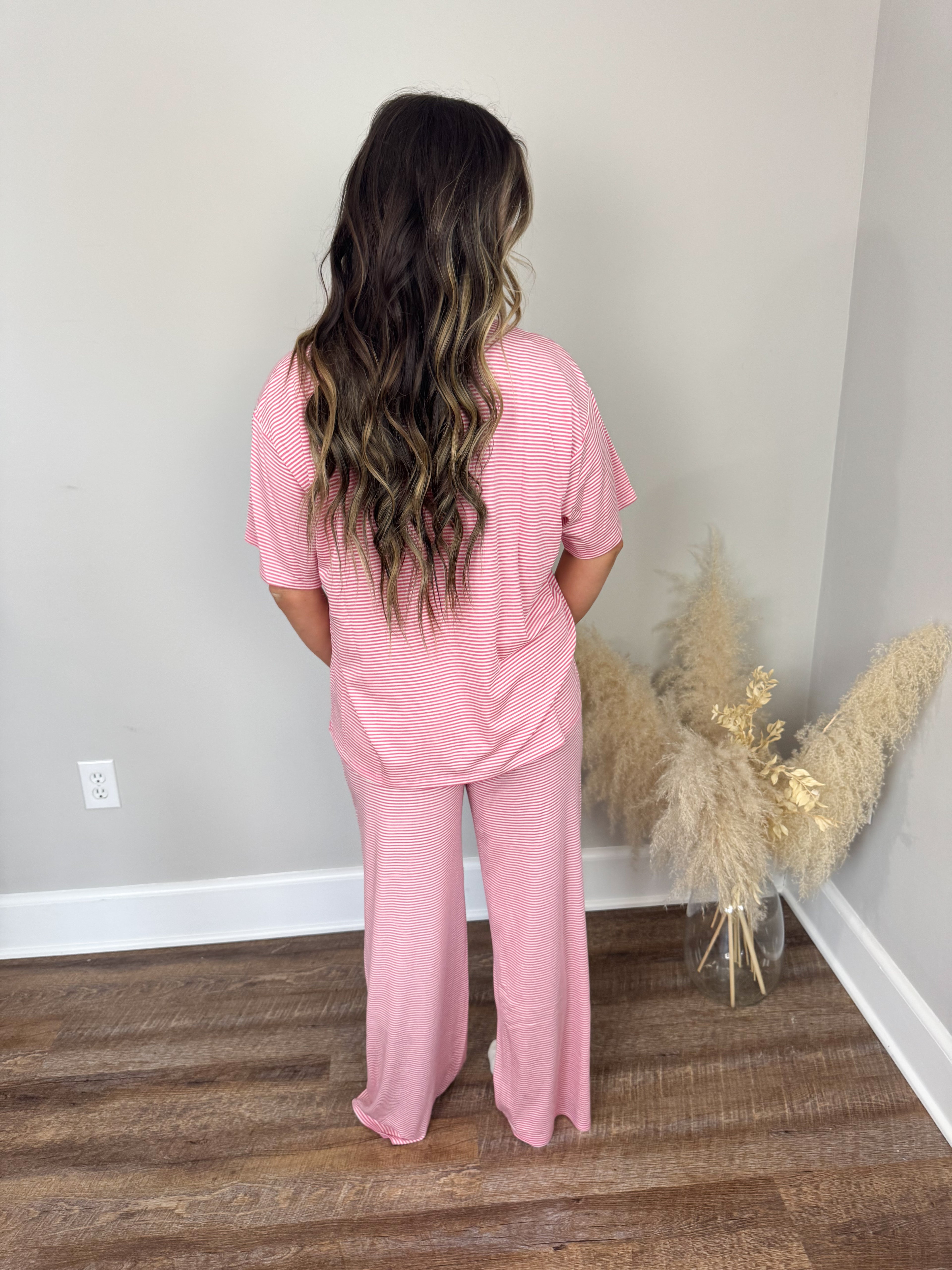 Madi Striped Top | Pink