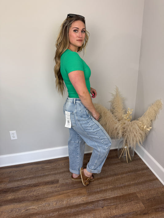 Clark Short Sleeve Top | Kelly Green