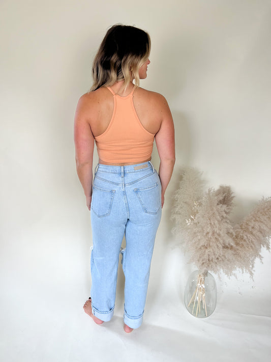Knock Out Halter Top | Tangerine