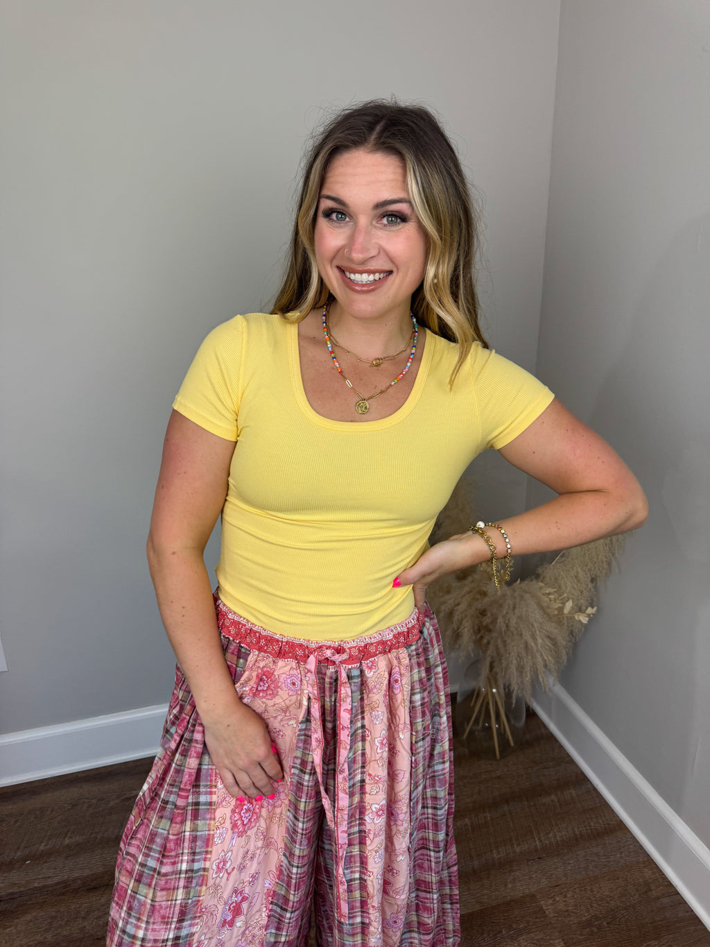 Clark Short Sleeve Top | Yellow