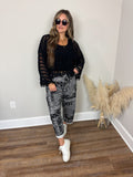 Gilmore Crochet Cardigan | Black