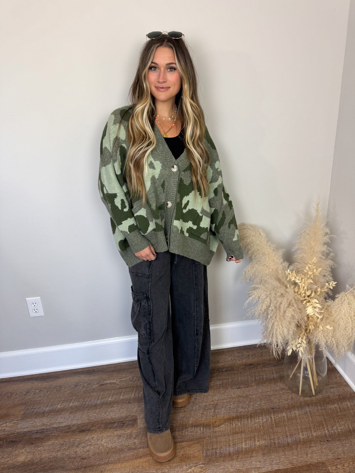 Pearson Camo Cardigan