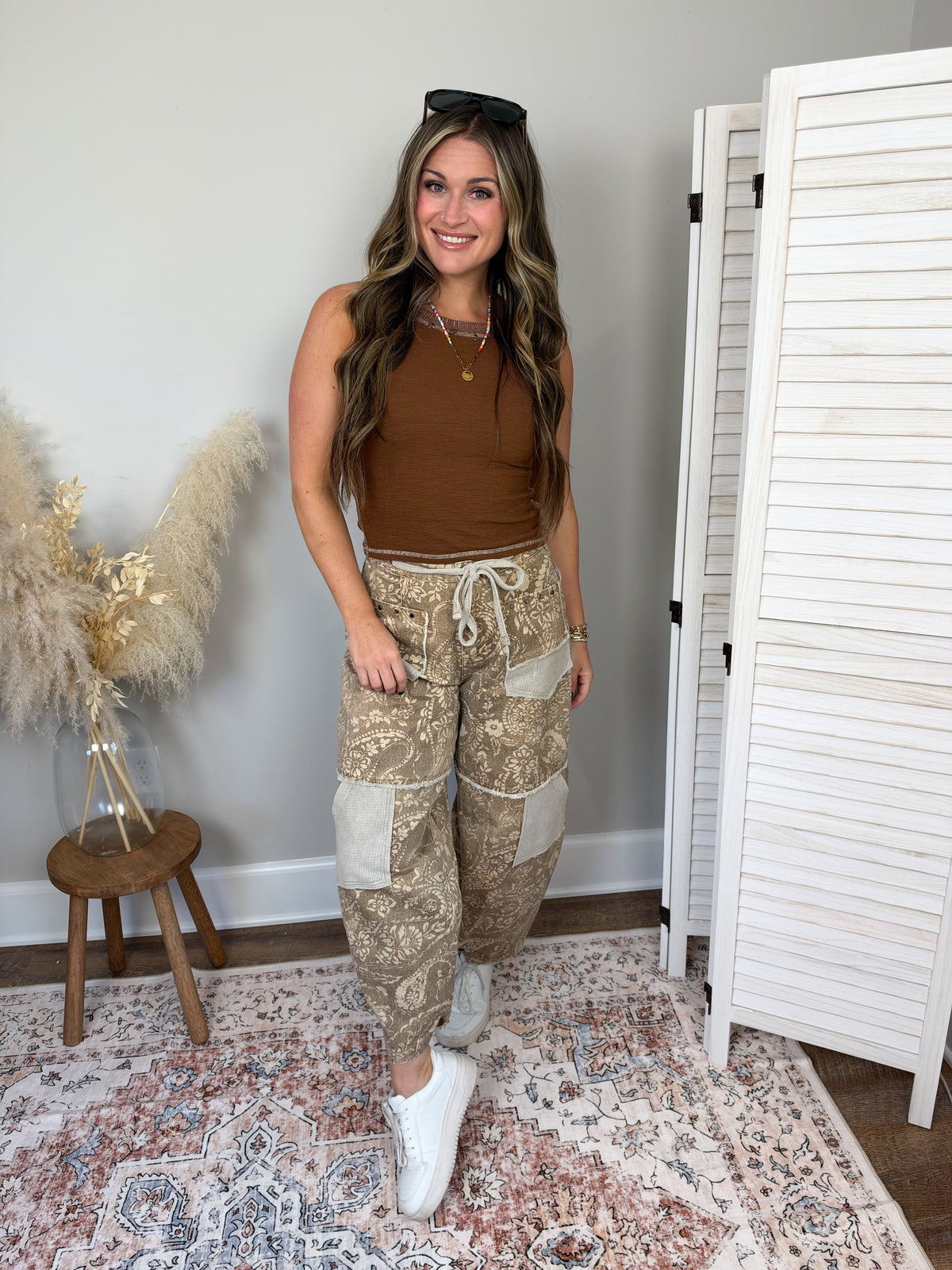 Sienna Pants | Sand Paisley