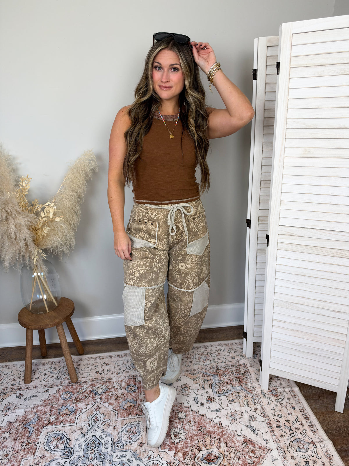 Sienna Pants | Sand Paisley