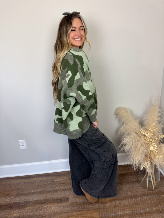 Pearson Camo Cardigan