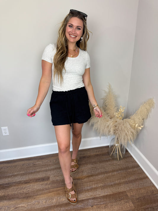 Clark Short Sleeve Top | Ash Grey