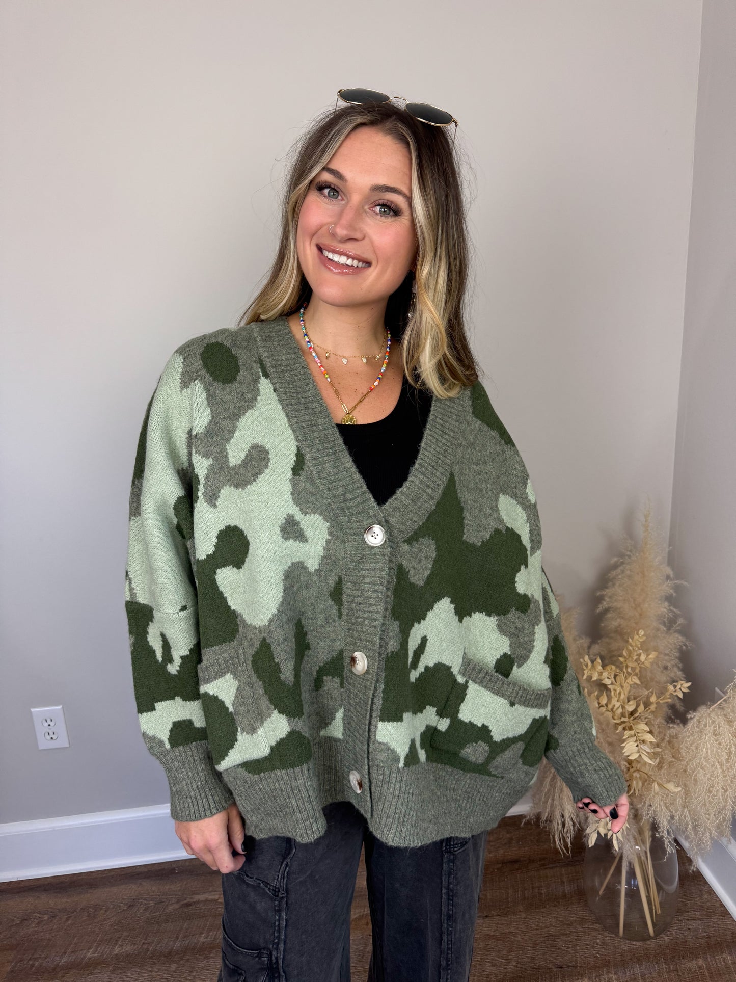 Pearson Camo Cardigan