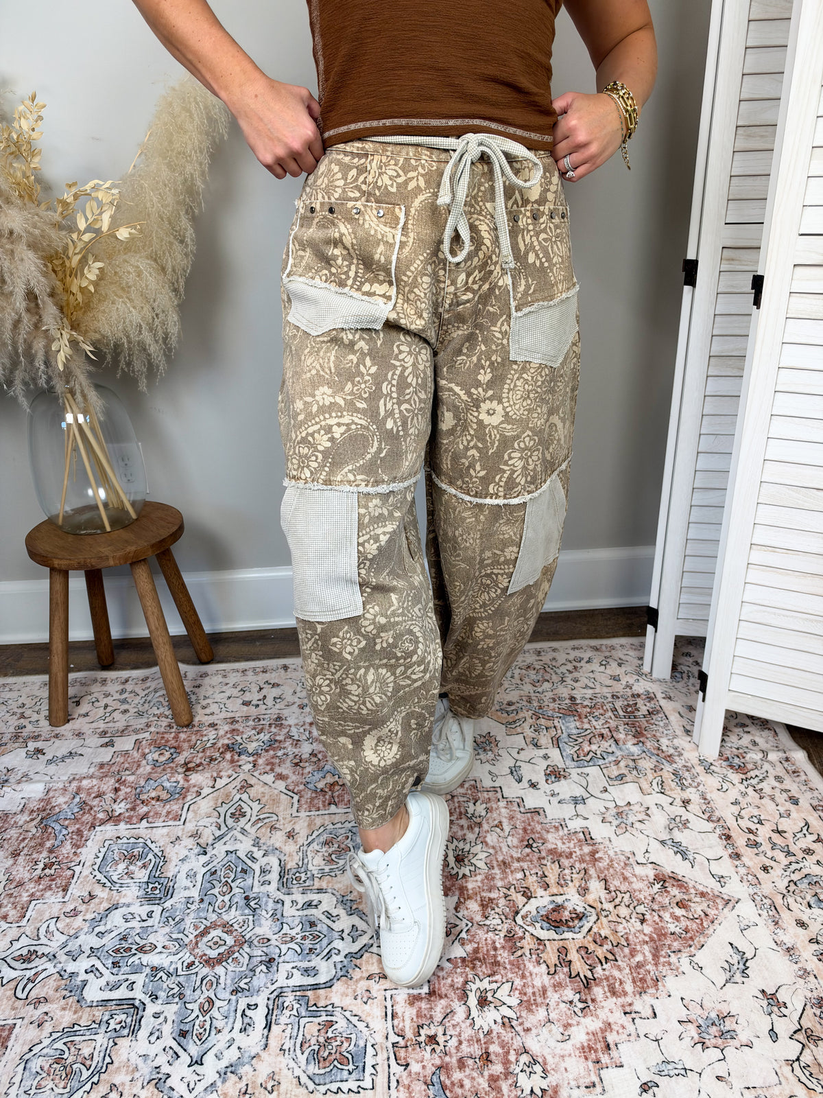 Sienna Pants | Sand Paisley