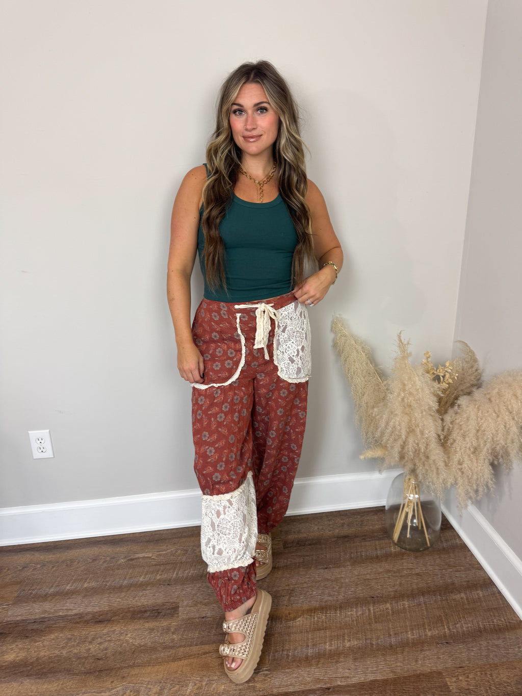 Clark Crop Tank Top | Dark Green