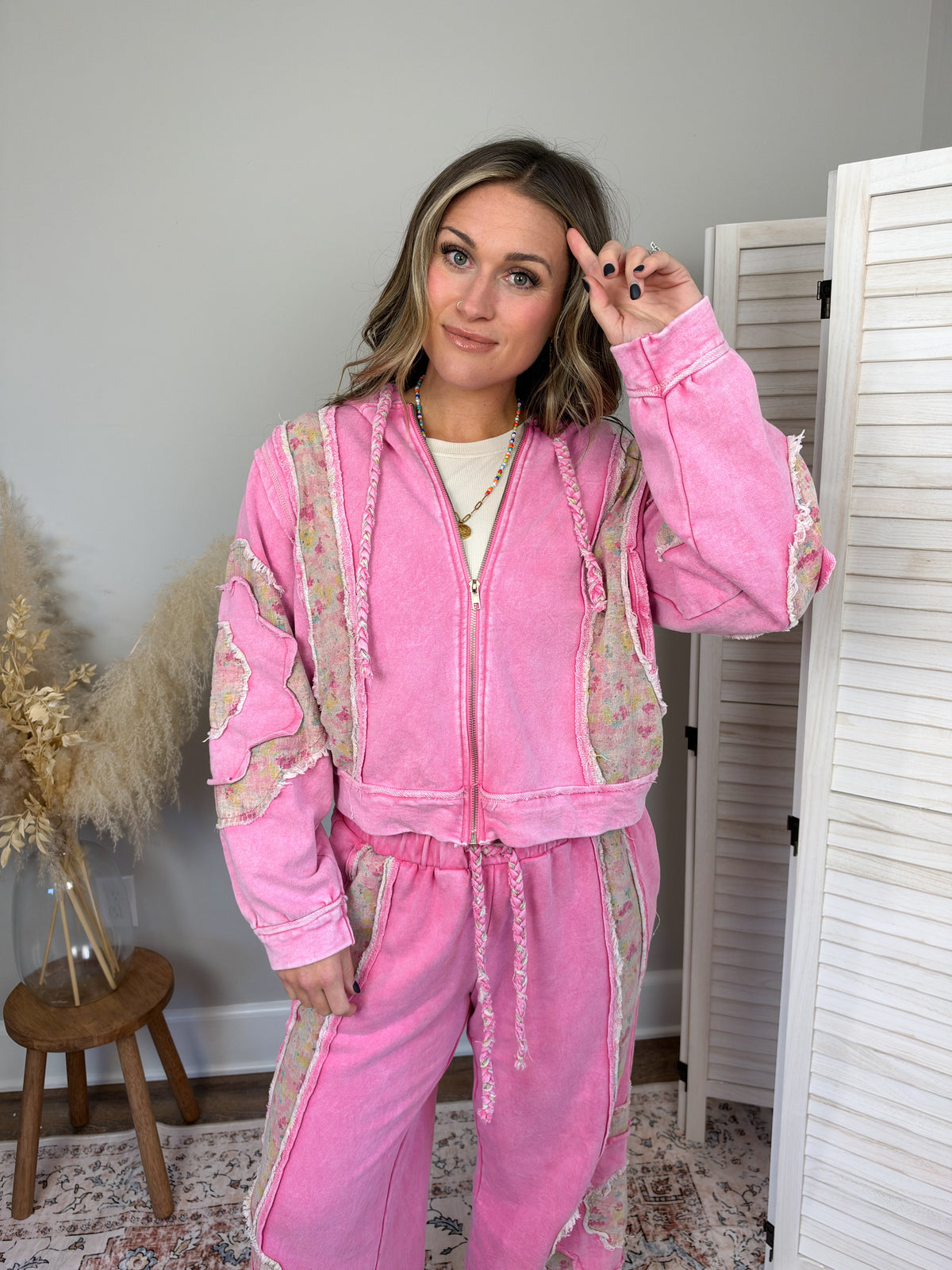 Elmer Zip Up | Pink