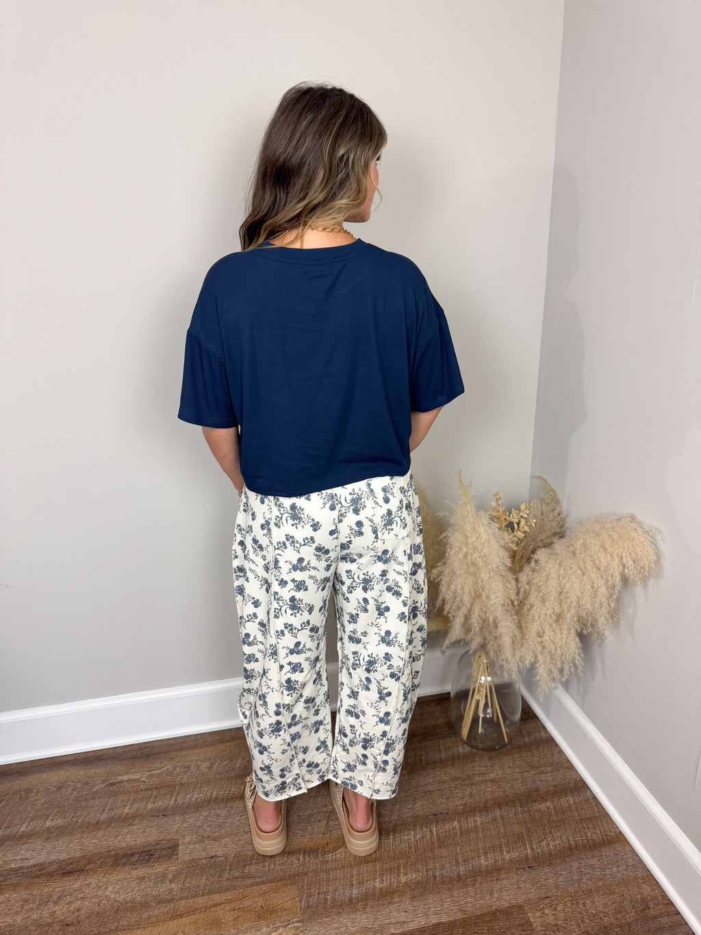 Clark Crop T-Shirt | Navy