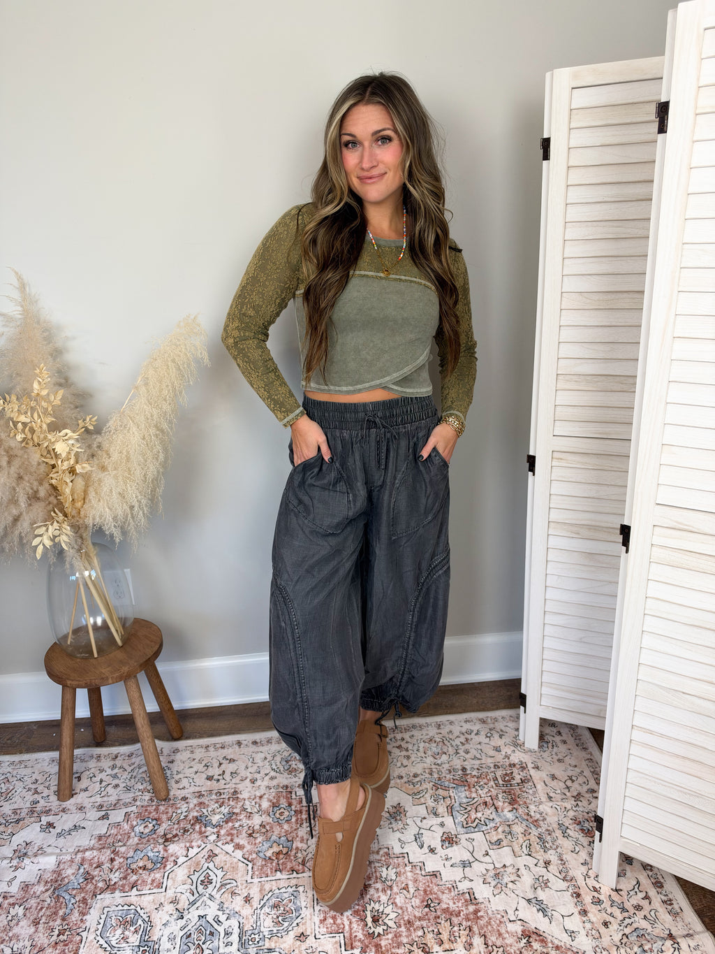 Dustin Chambray Pants | Black