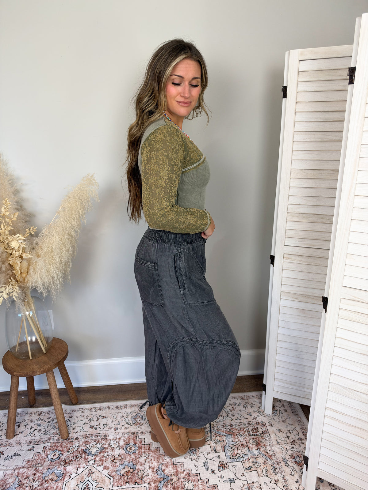 Dustin Chambray Pants | Black