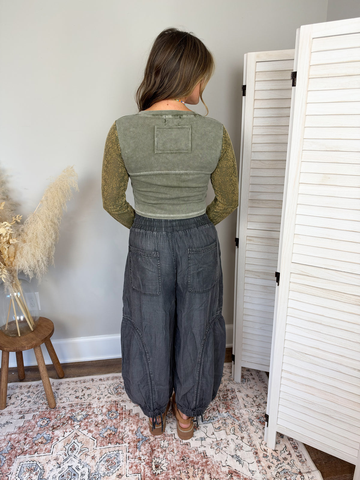 Dustin Chambray Pants | Black