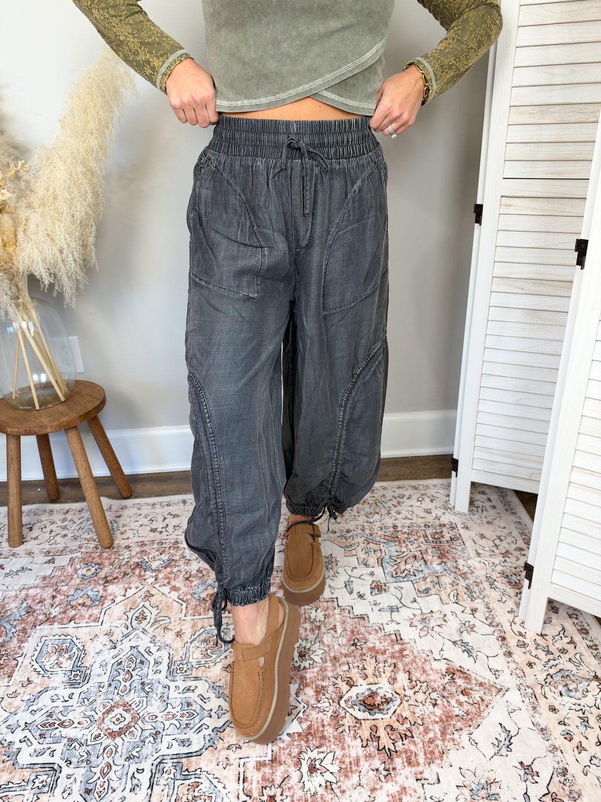 Dustin Chambray Pants | Black