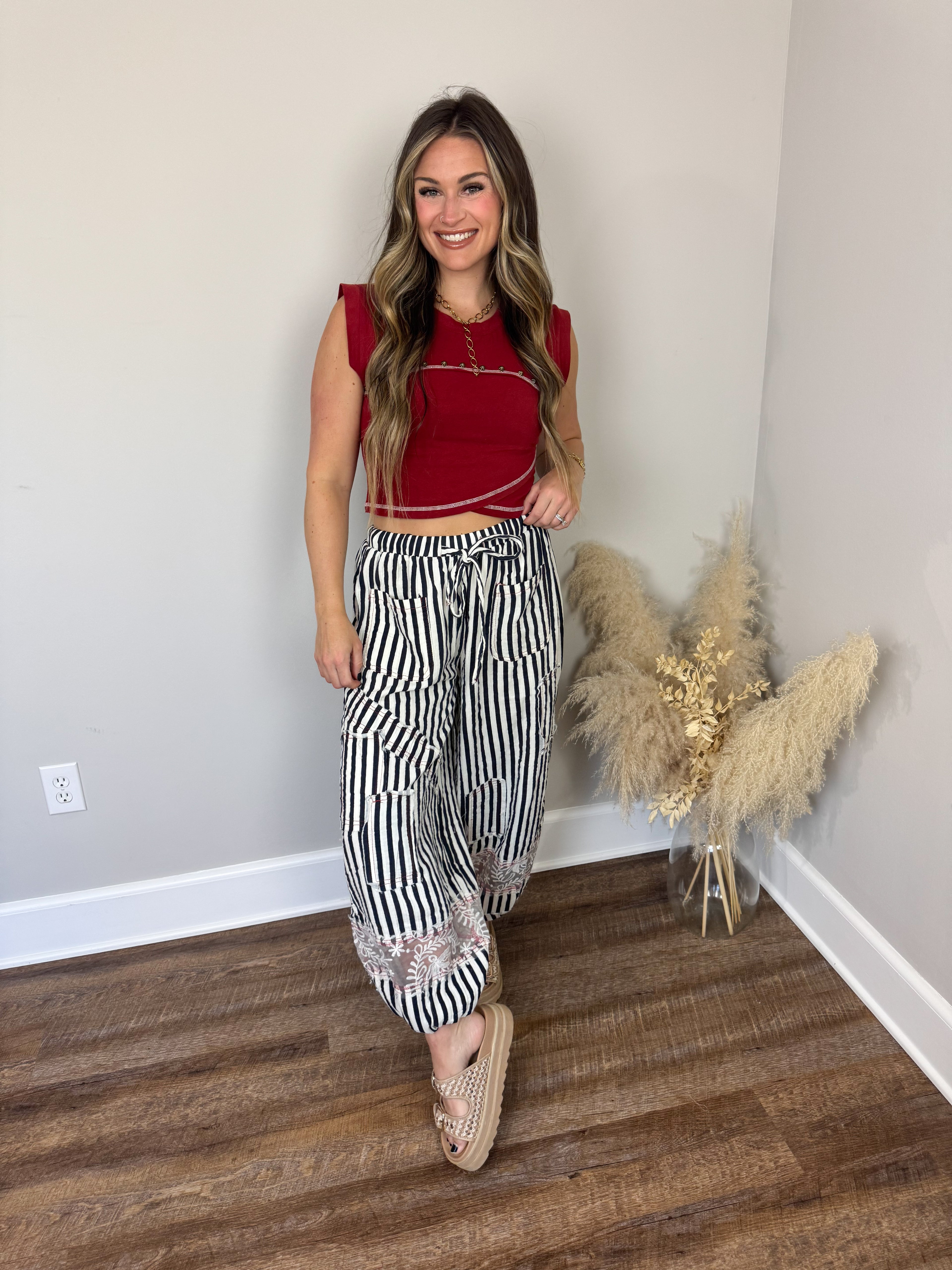 Harvest Trail Floral Pants | Navy