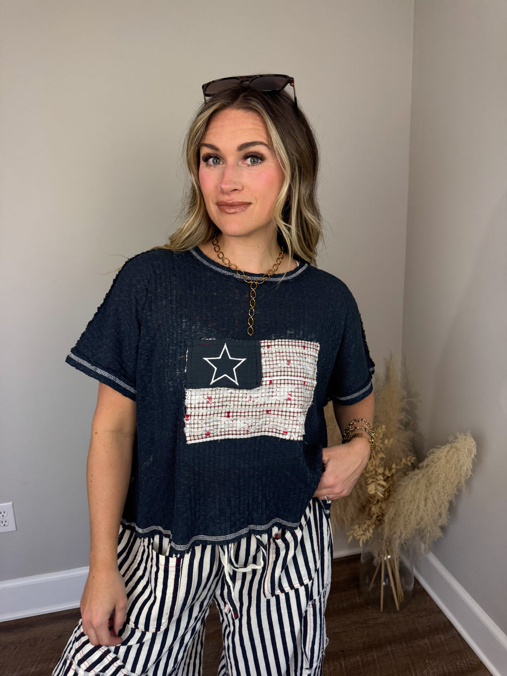 Heartbreak Prince Top | Navy