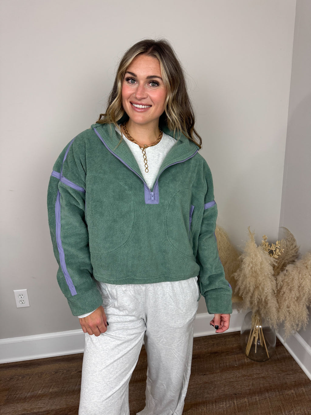 Summit Half Zip Pullover | Pistachio