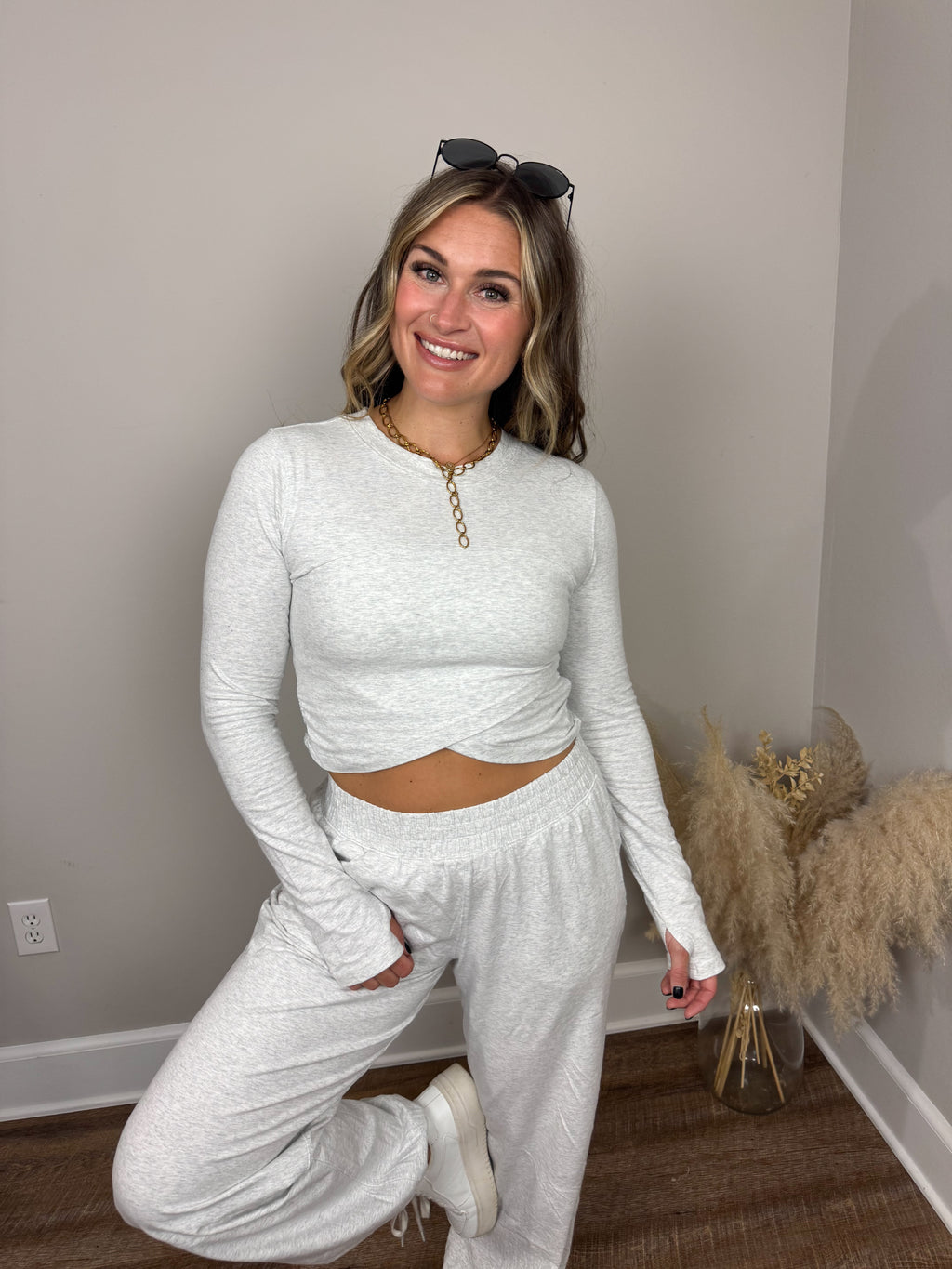 Maxwell Crossover Top | Grey