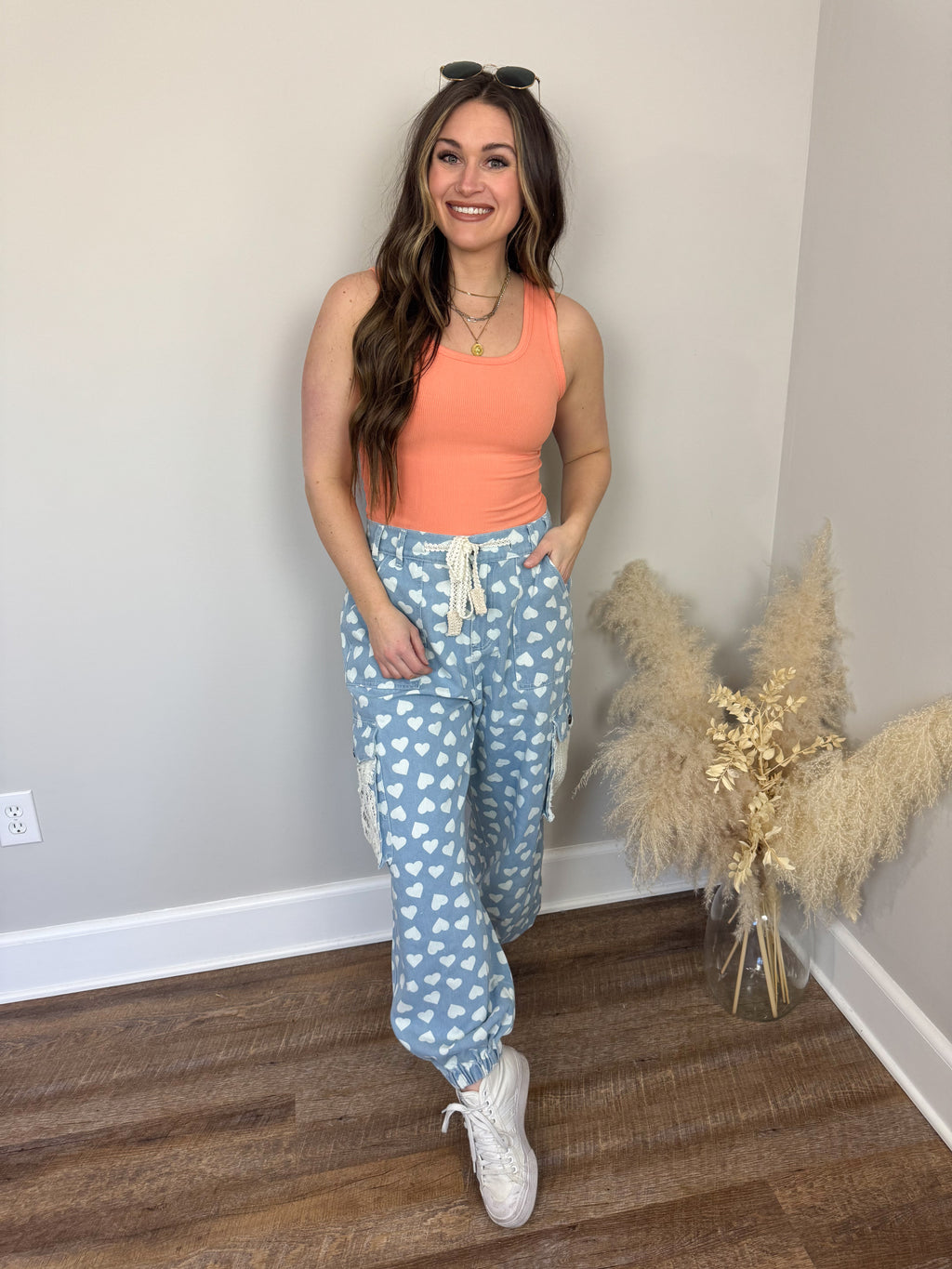 Clark Scoop Tank Top | Coral