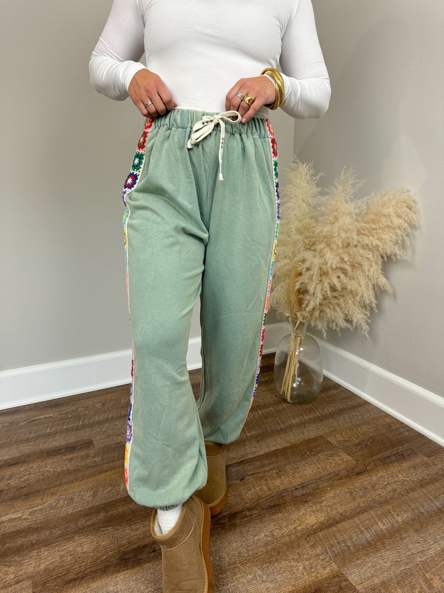 Reached for You Joggers | Teal Sage