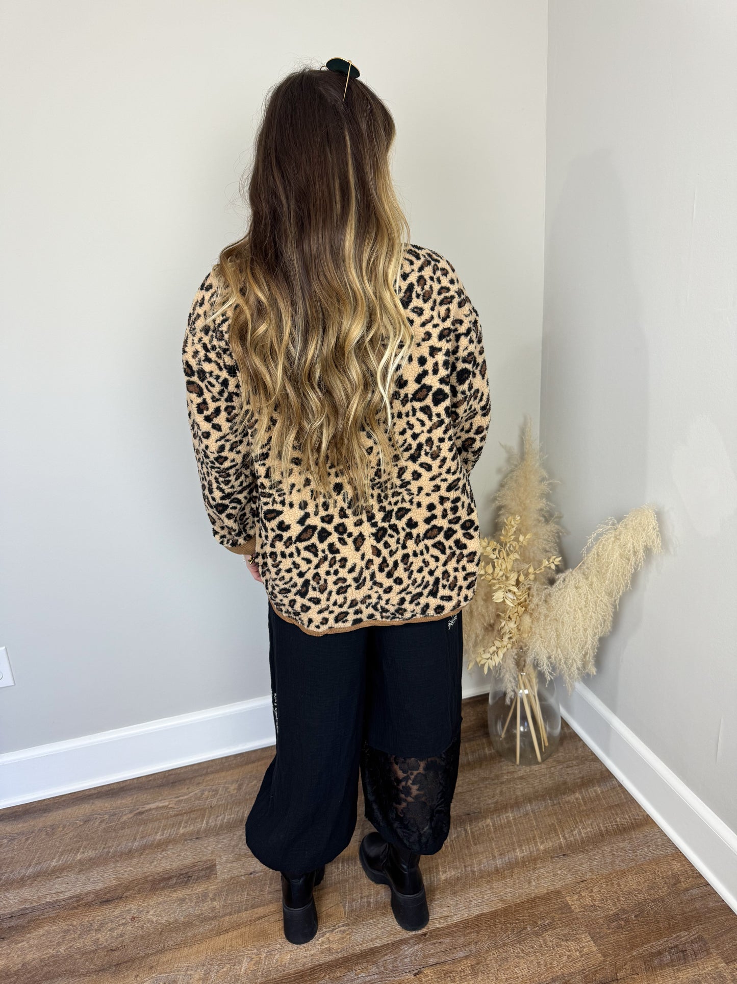 Hawkins Leopard Sherpa Jacket