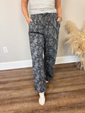 Boston Camo Wide Leg Pants | Black