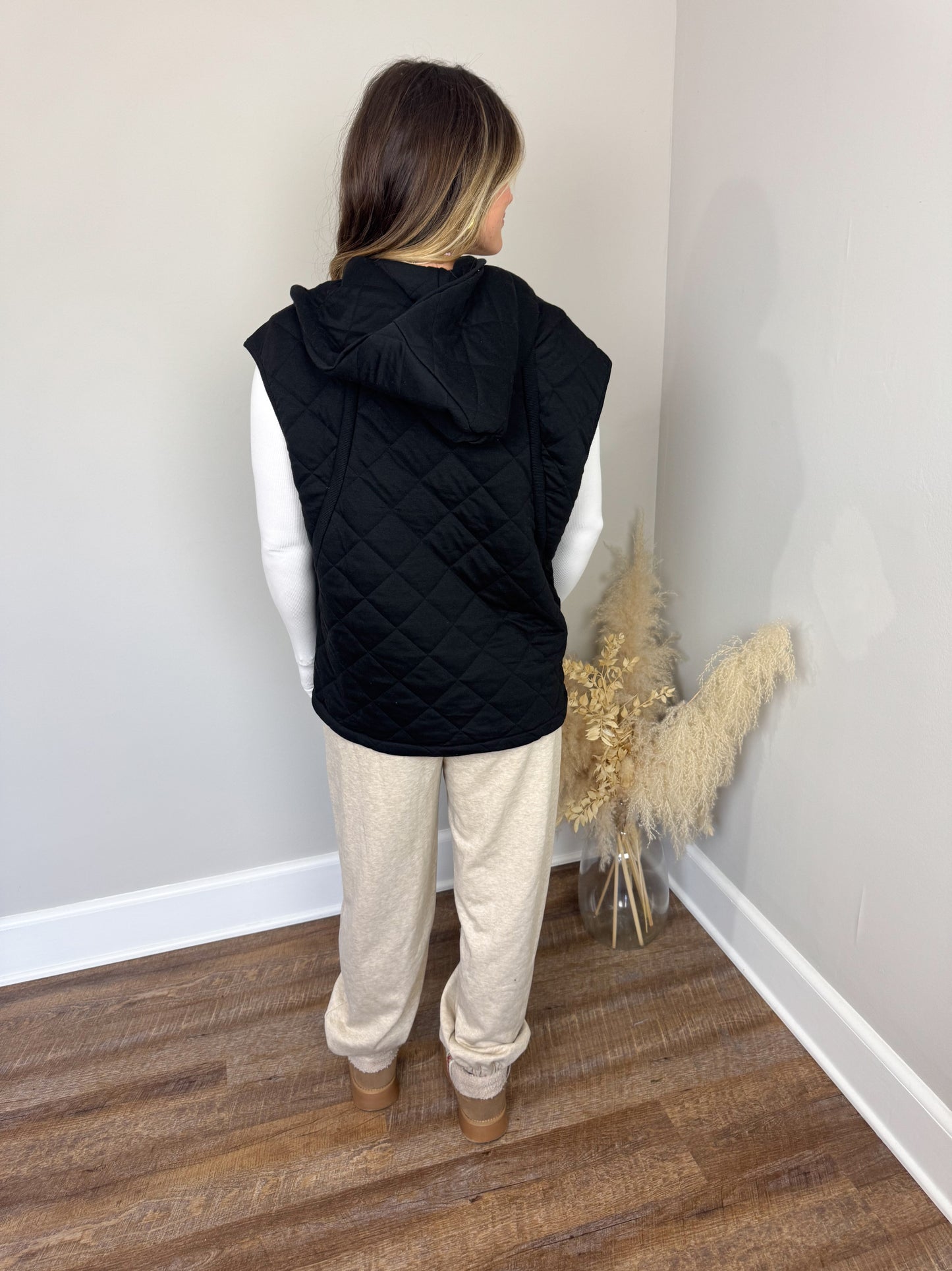 Calum Quilted Vest | Black