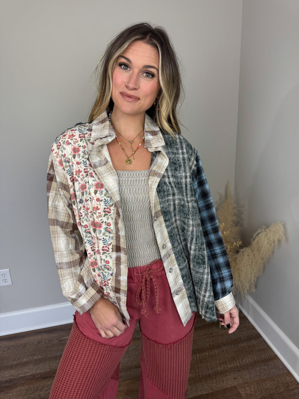 Lost Plaid Top