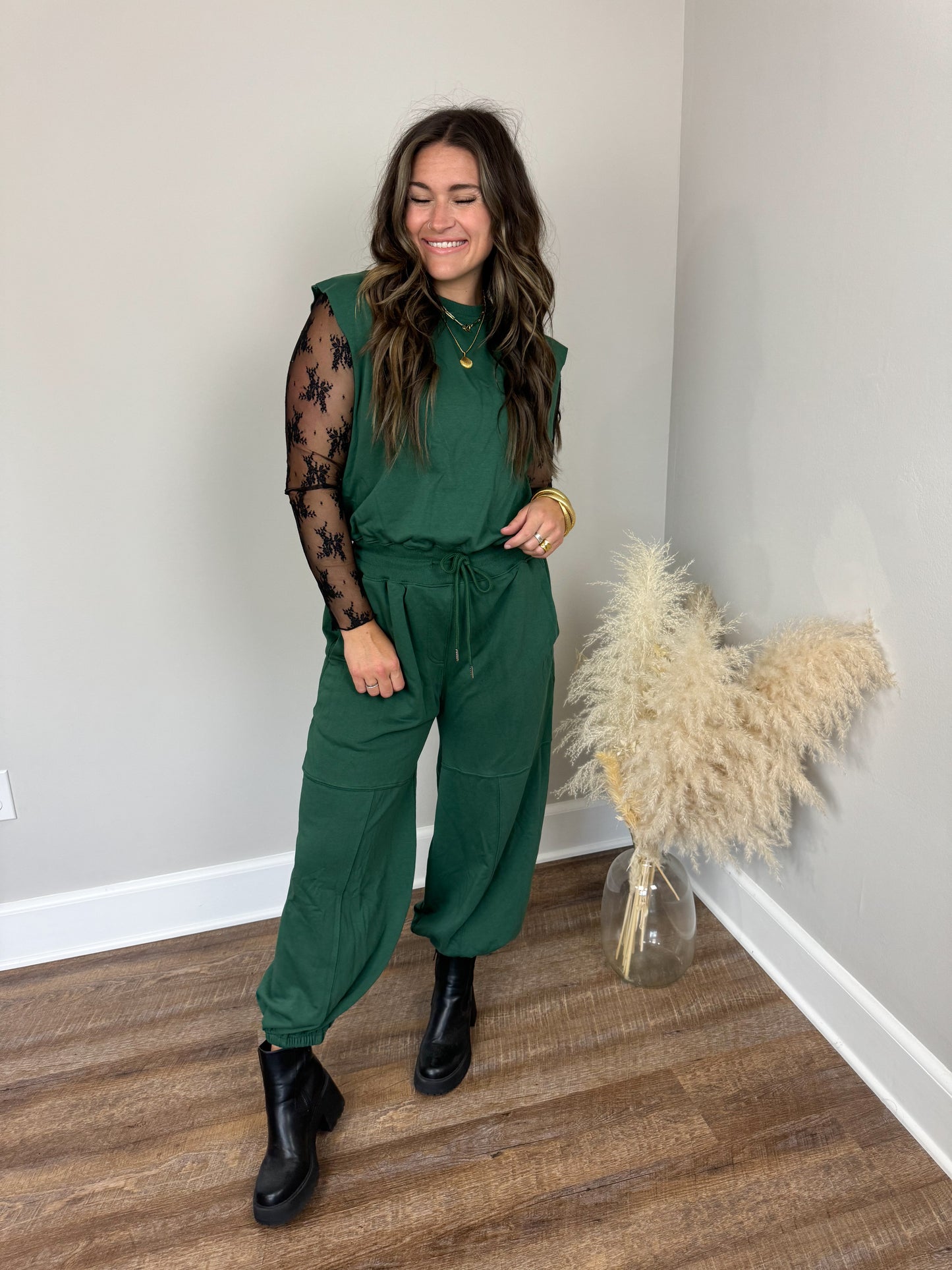 Rory Jumpsuit | Hunter Green