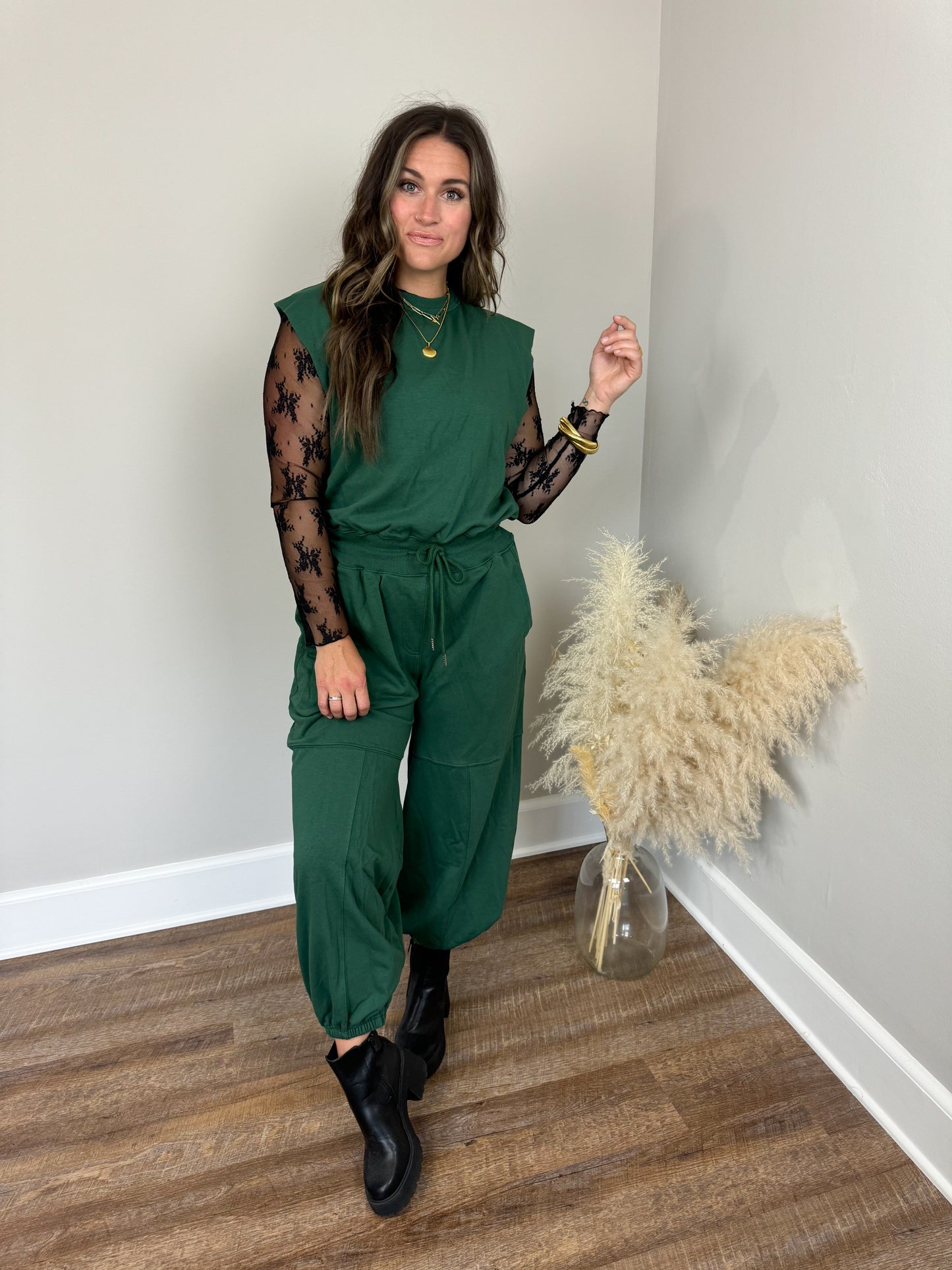 Rory Jumpsuit | Hunter Green