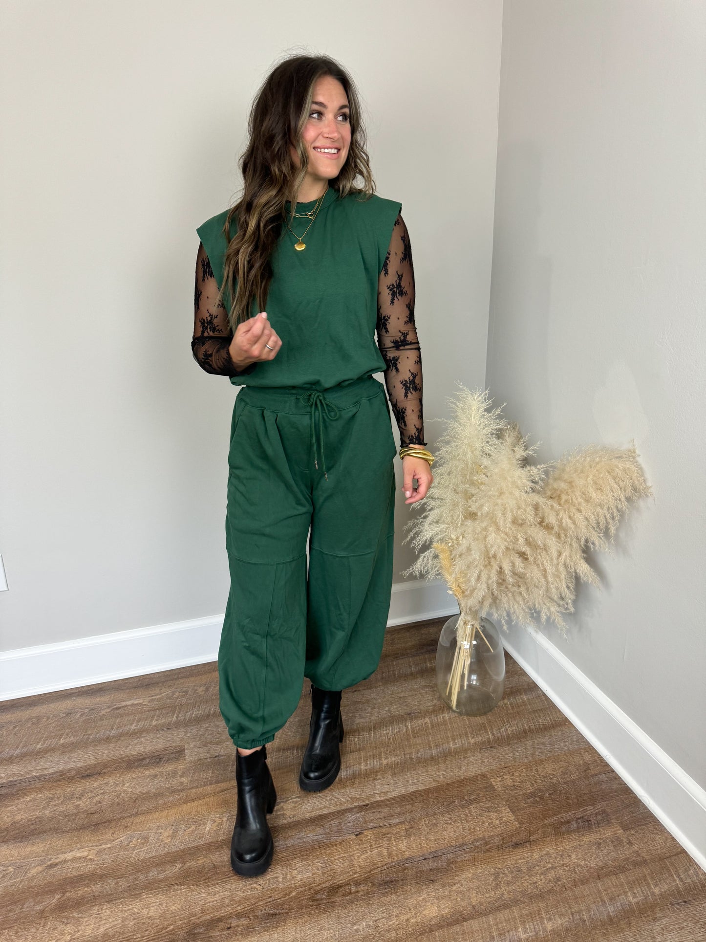 Rory Jumpsuit | Hunter Green