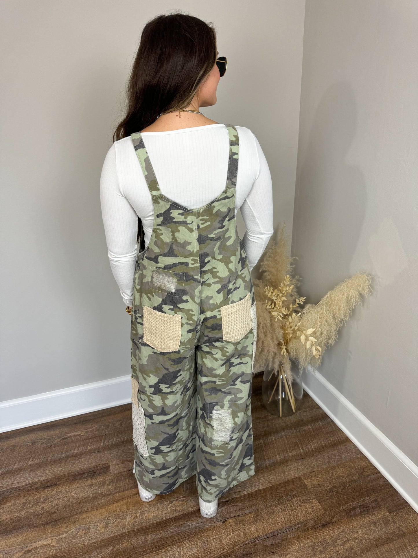 All Along Patchwork Overalls | Camo