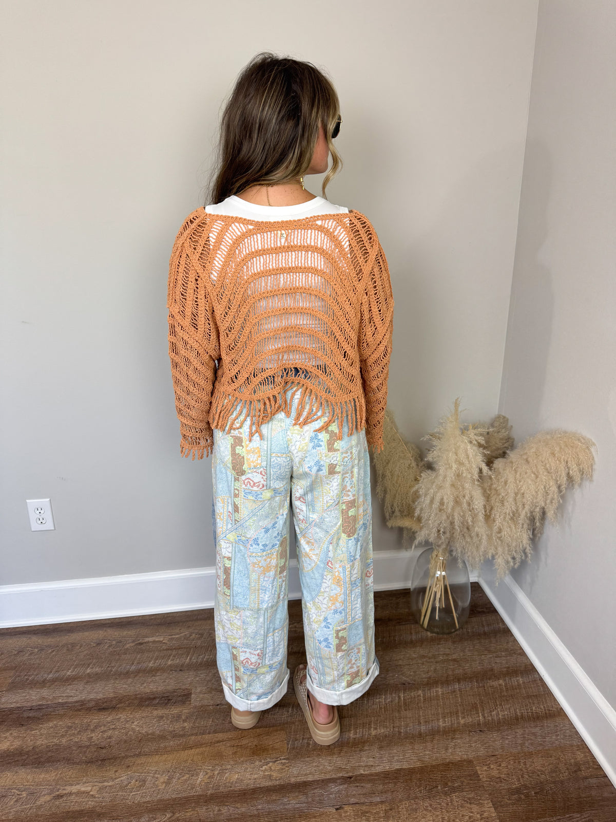 Gilmore Crochet Cardigan | Camel