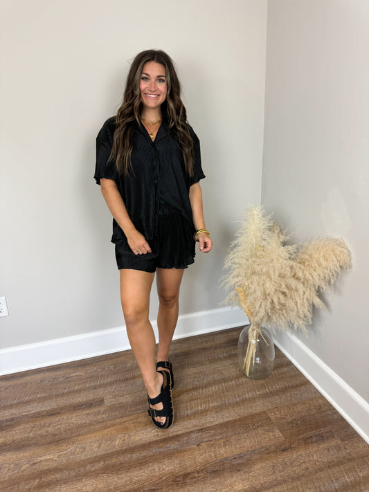 Council Pleated Shorts | Black FINAL SALE