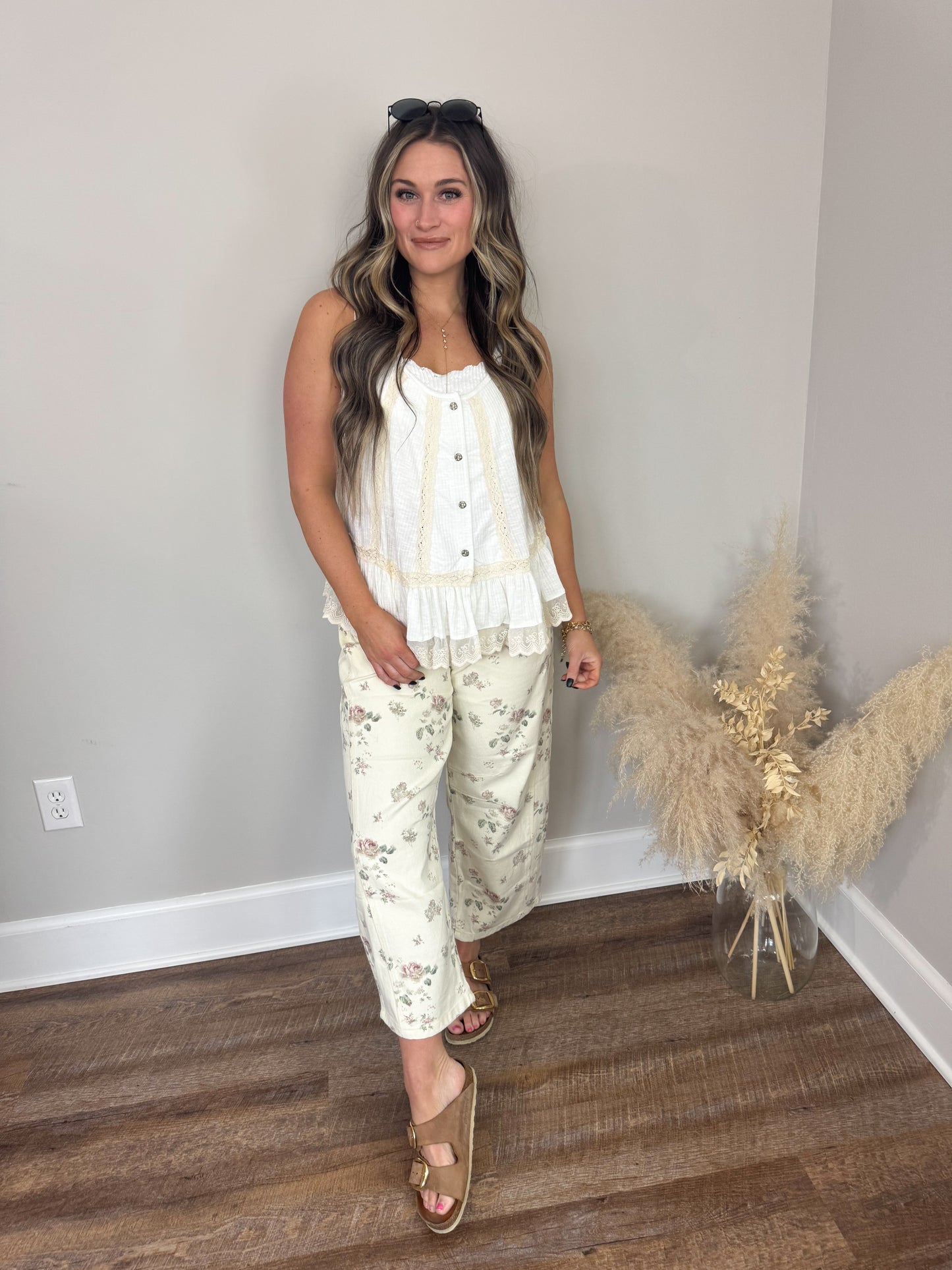 Steele Floral Barrel Jeans