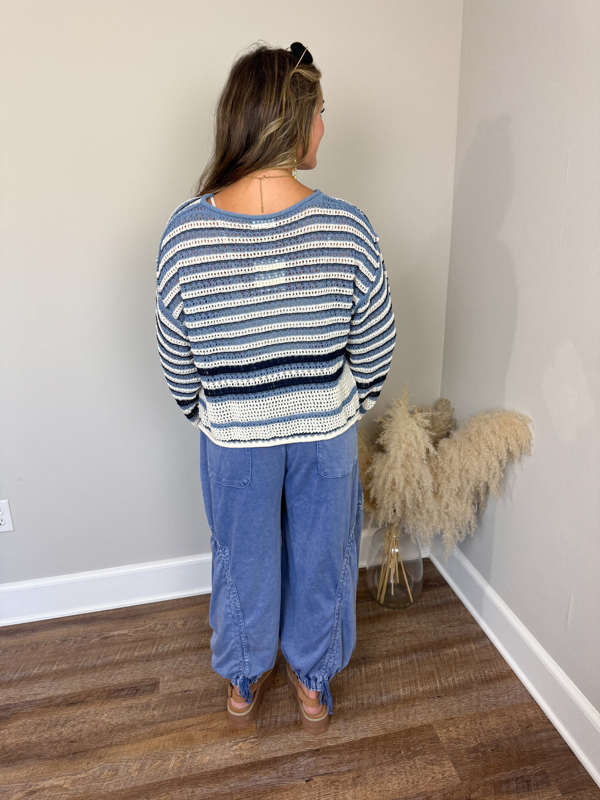 Brighton Striped Sweater | Blue