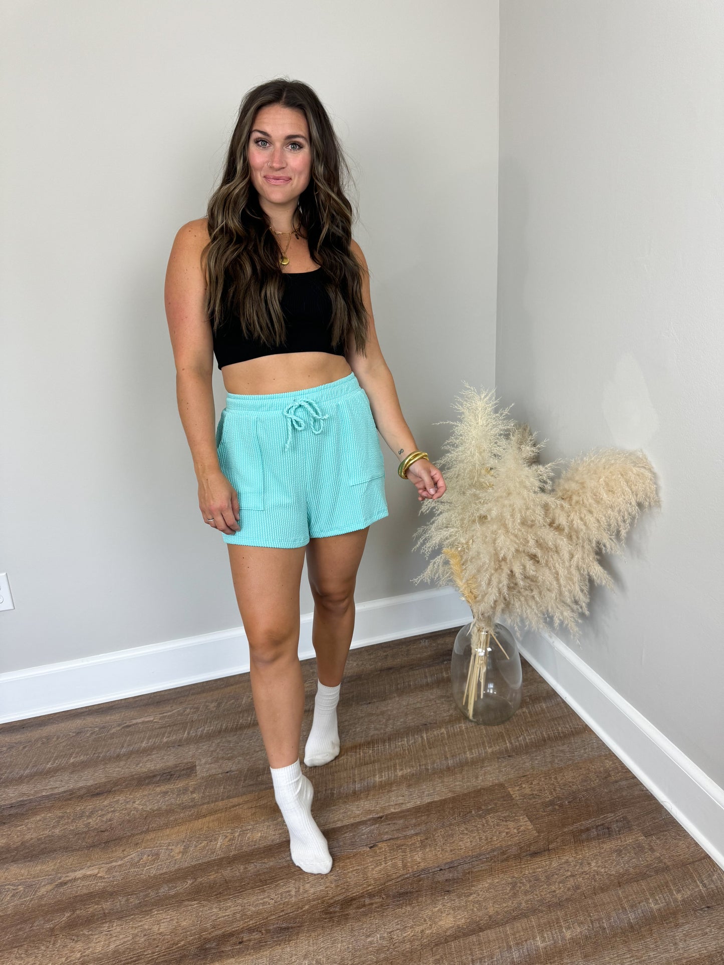 Coffee Date Shorts | Aqua