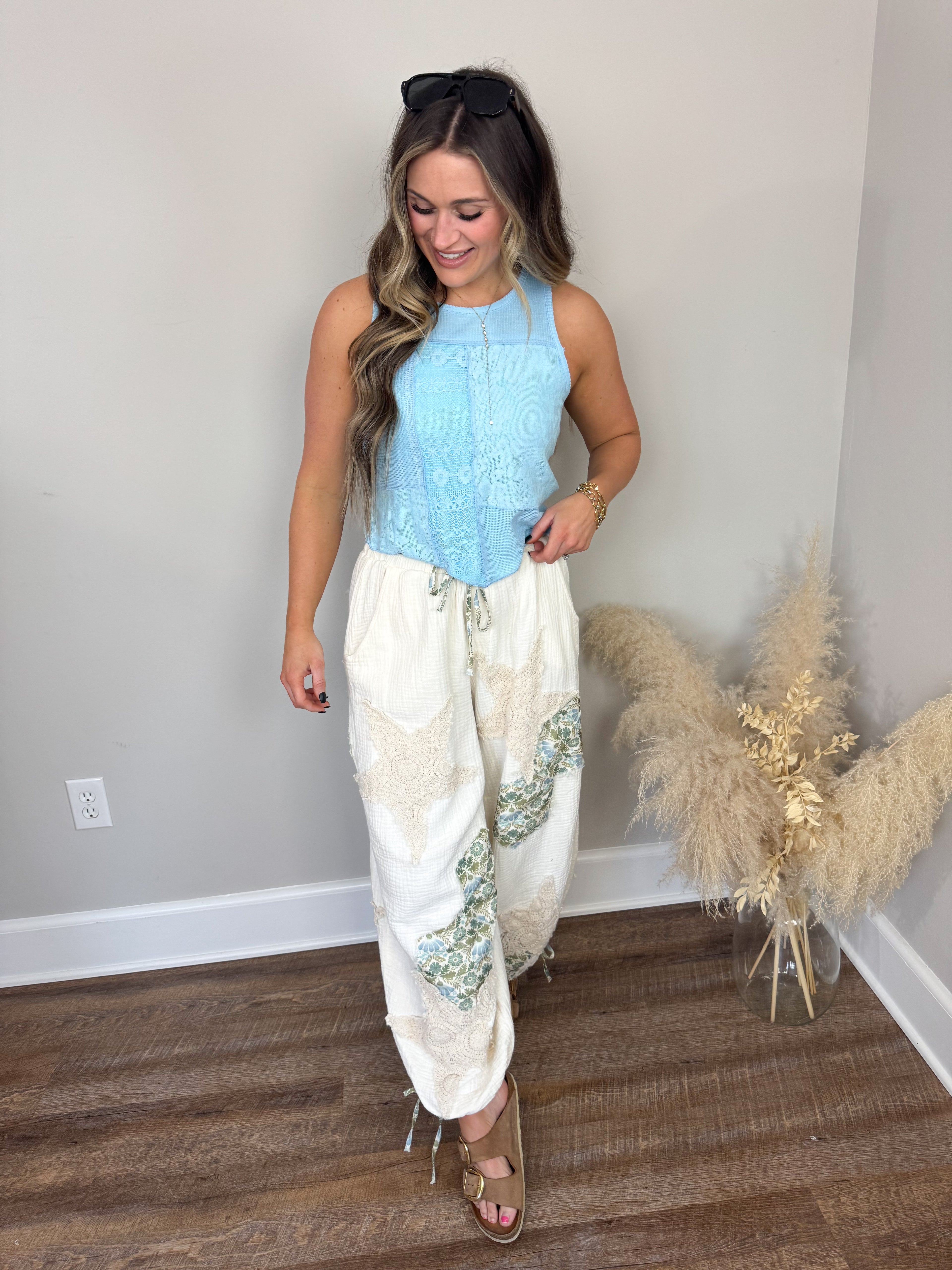 Alex Crop Tank | Blue