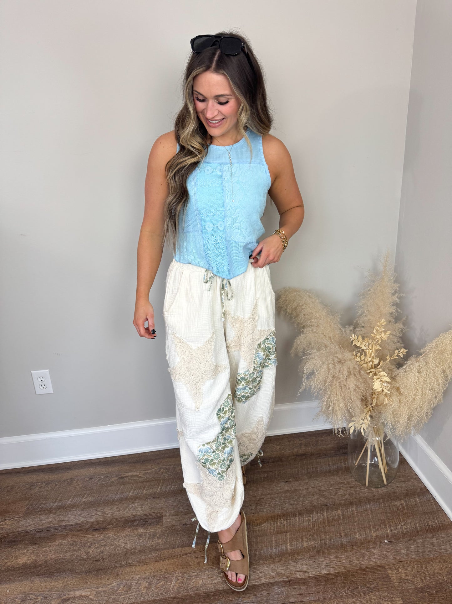 Alex Crop Tank | Blue