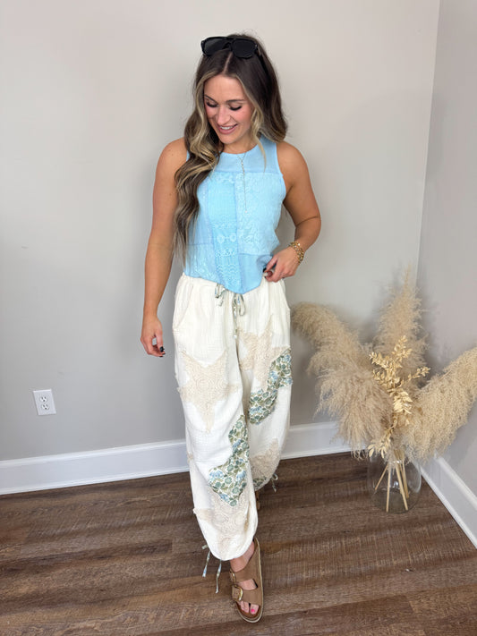 Alex Crop Tank | Blue