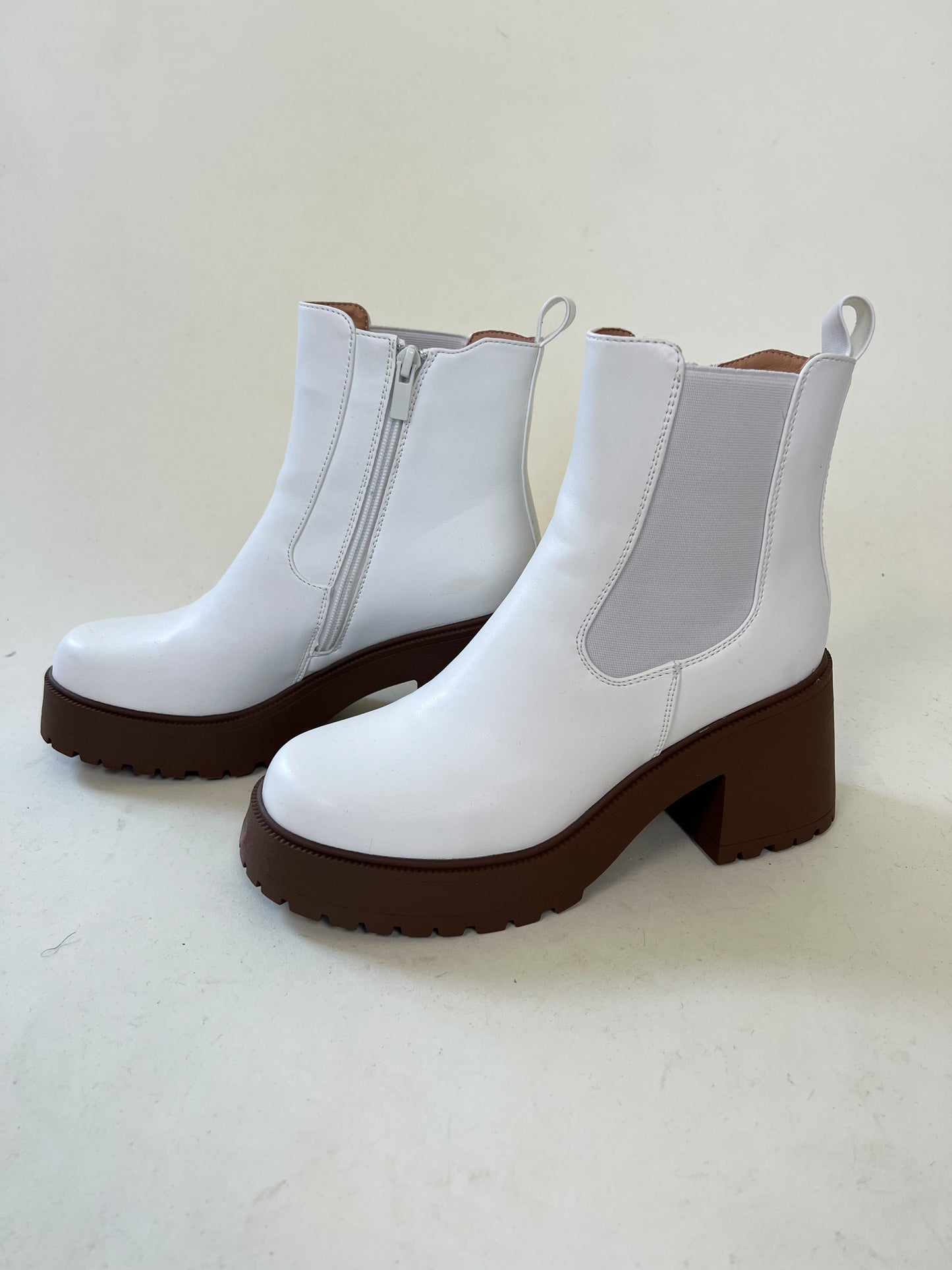 Declan Platform Bootie | White