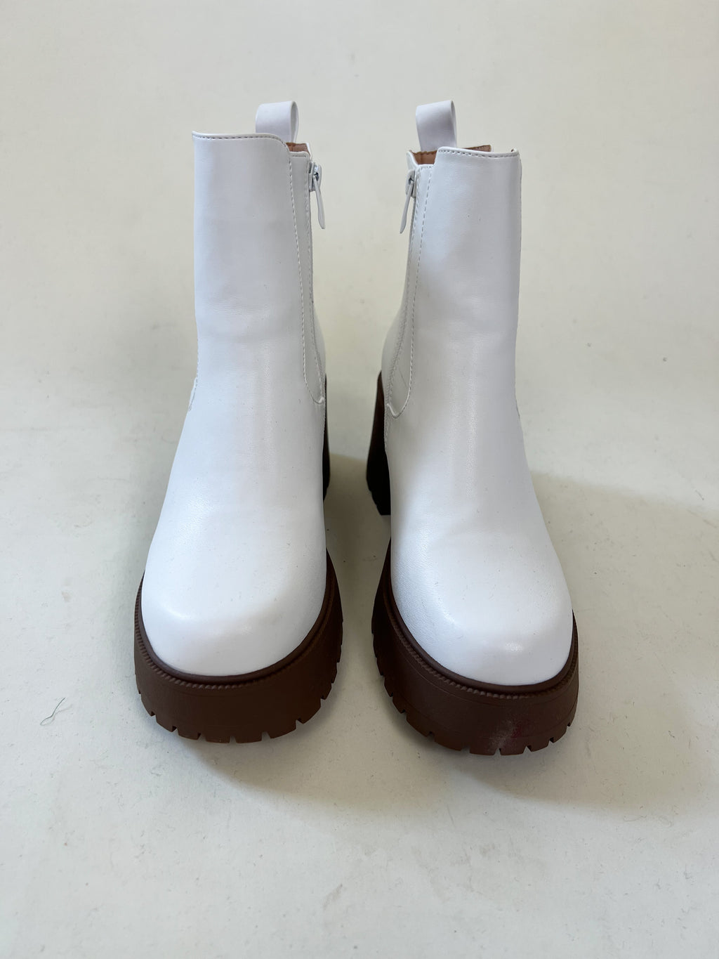 Declan Platform Bootie | White FINAL SALE
