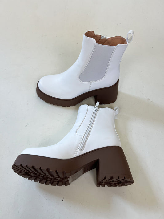 Declan Platform Bootie | White FINAL SALE