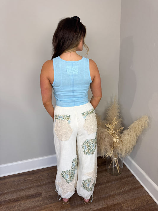 Alex Crop Tank | Blue