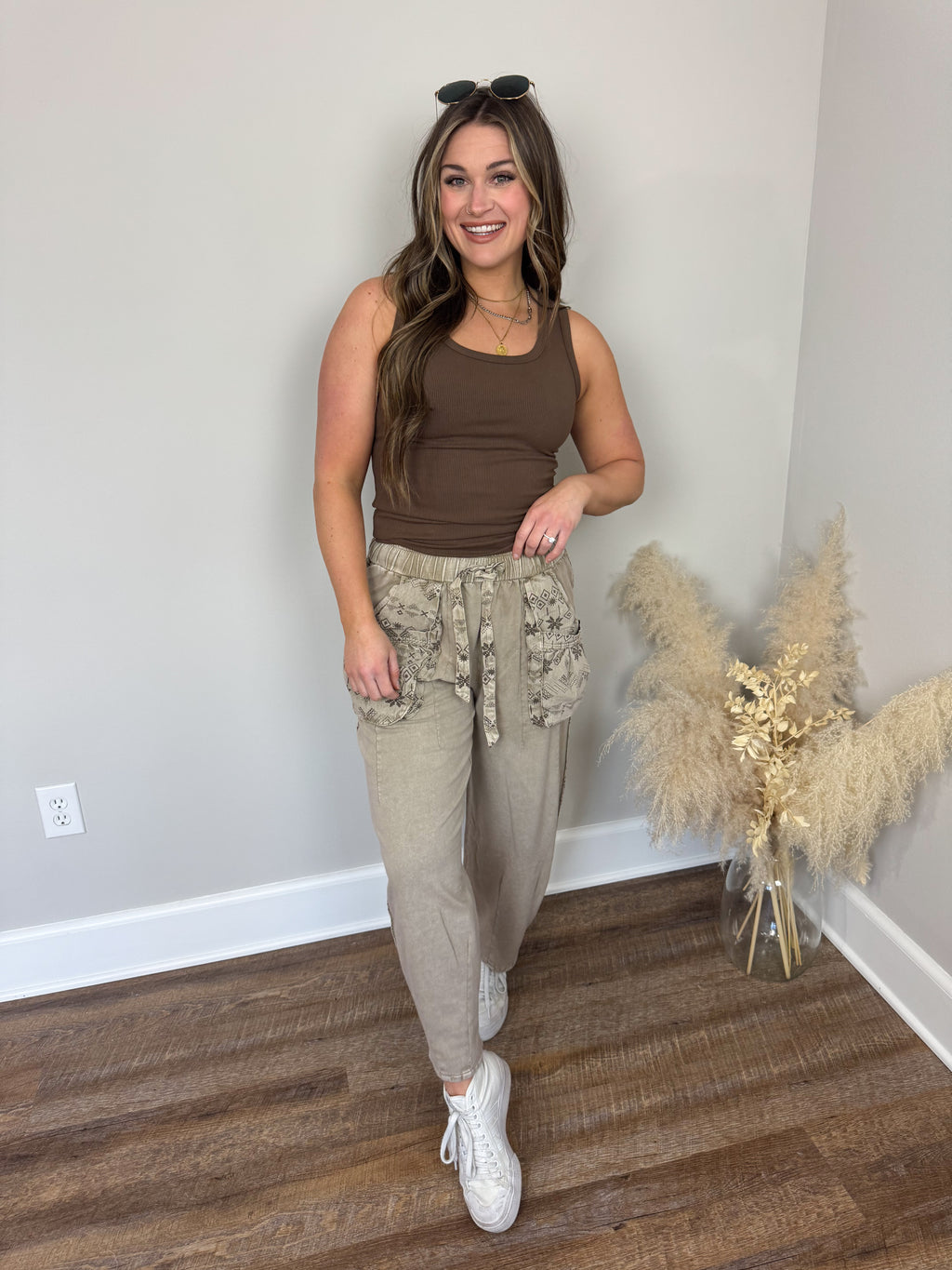 Clark Scoop Tank Top | Brown