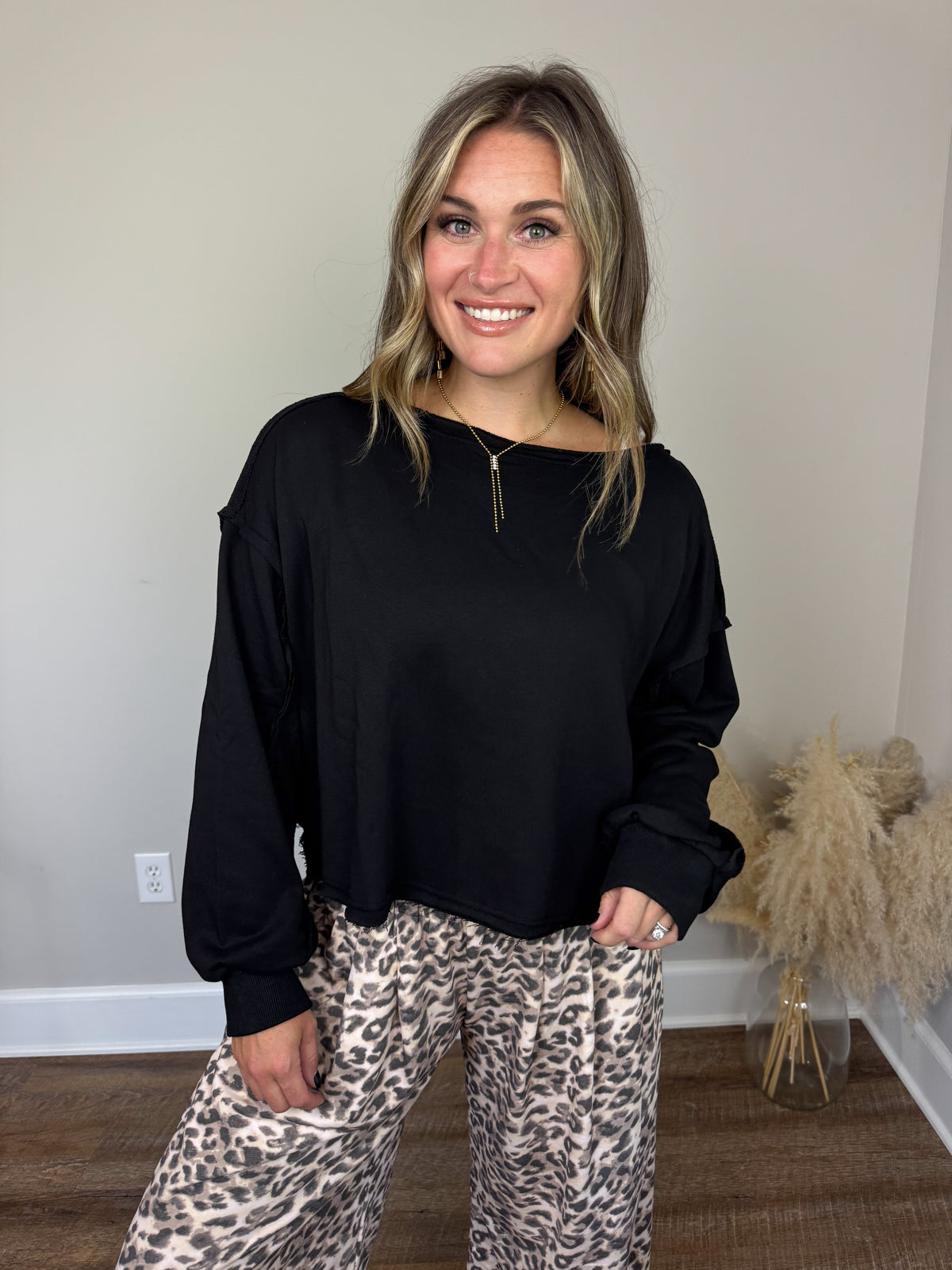 Delta Off Shoulder Sweatshirt