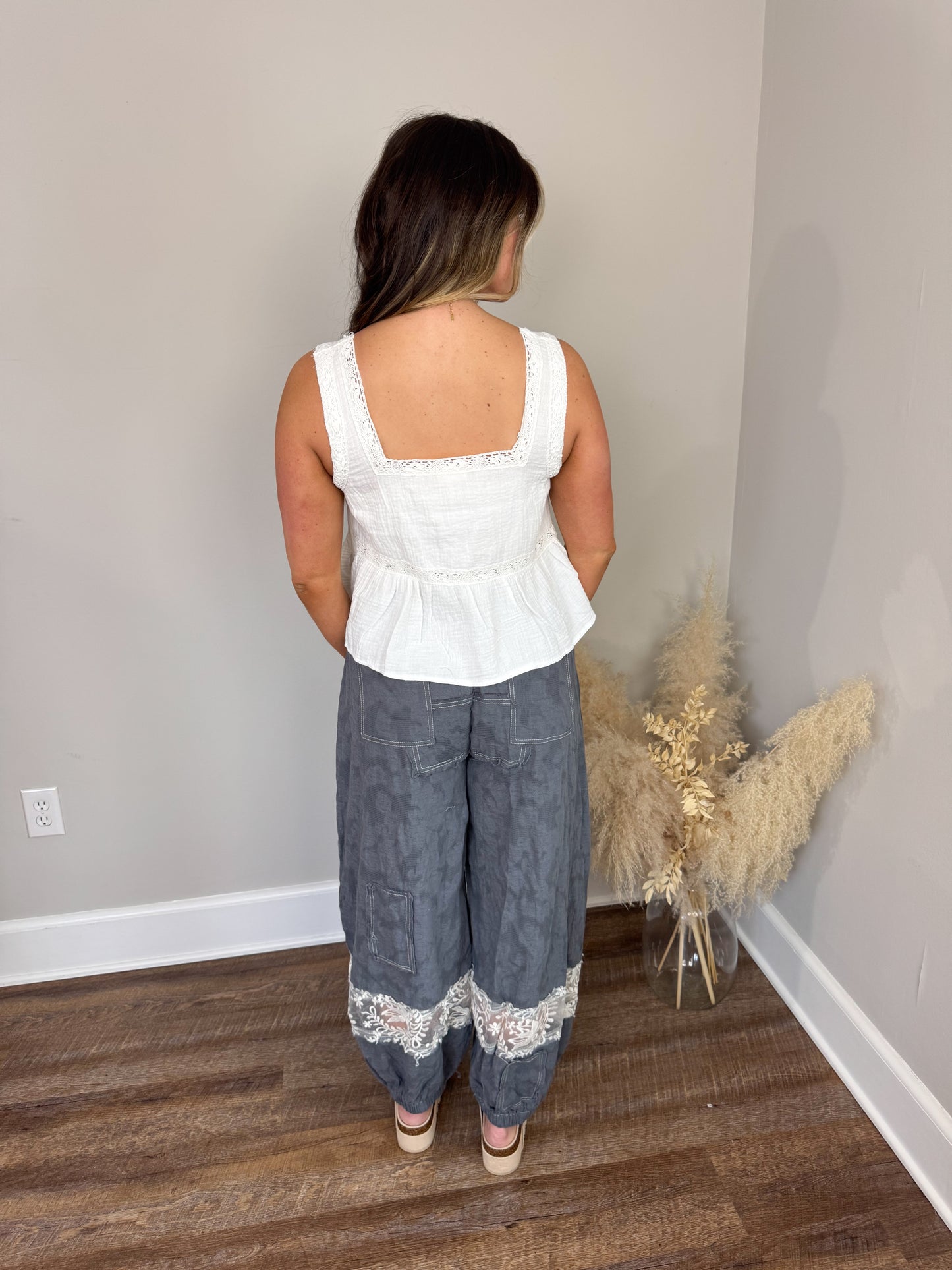 Harvest Trail Floral Pants | Stone